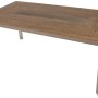 Rechteckiger Garden Pleasure Gartentisch FLORENCE in Champagner-Optik, 100x192 cm, mit Aluminiumgestell.