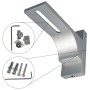 Detailaufnahme Wandträger und Zubehör für Bestlivings Gardinenschiene, Aluminium Silber.