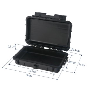 HMF ODK500 Outdoor-Koffer Klein Wasserdichte Box Boot und Freizeit 19 x 13 x 5 cm