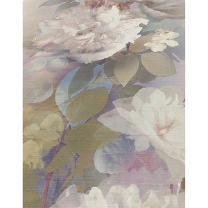 Erismann Vliestapete Aurora Lucent Bloom lila mit Blütenmuster.