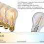 LED Filament Lampen für Lichterkette, ultra-warmweiß, 2100K, Weihnachtsbeleuchtung für Biergarten & Terrasse.