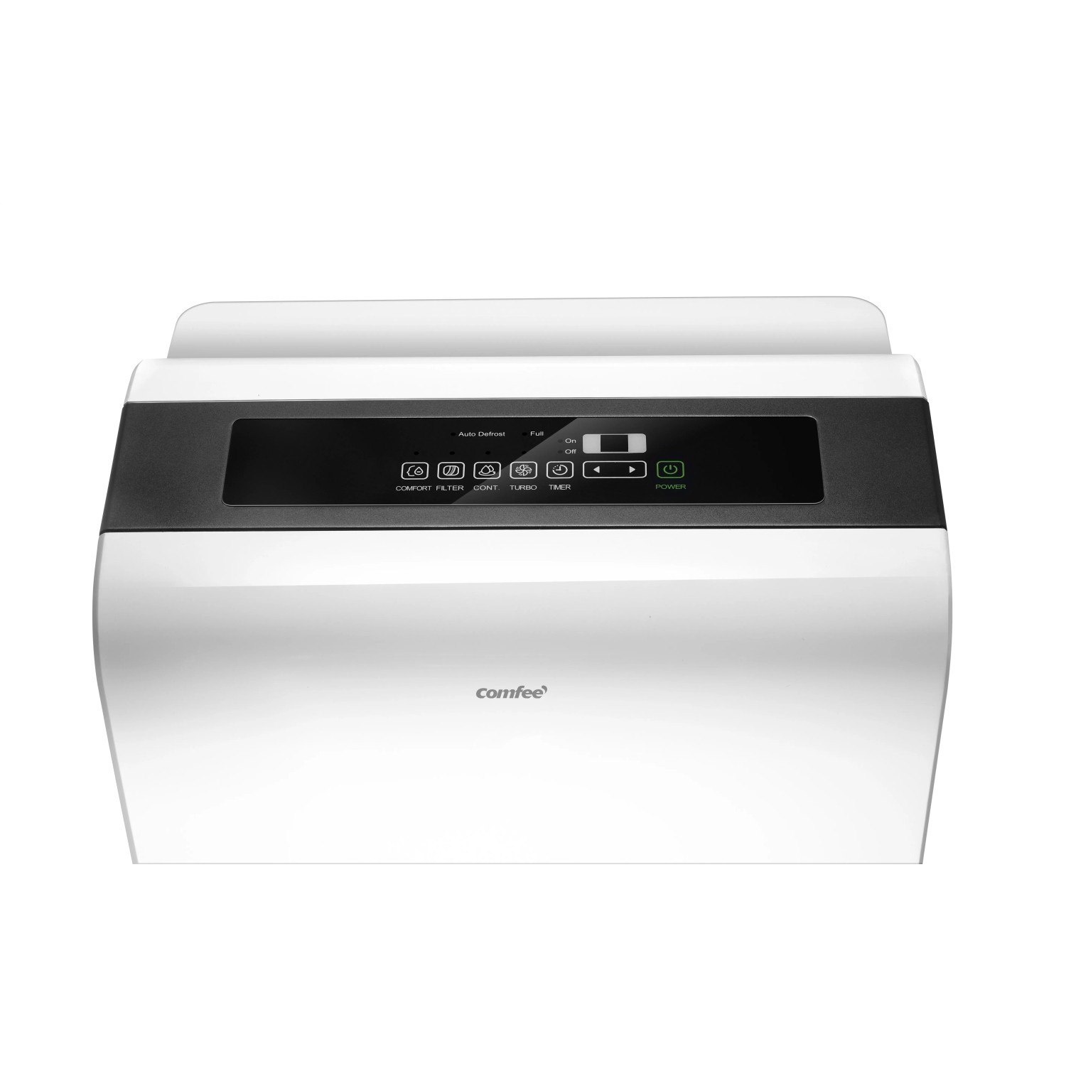 Comfee Luftentfeuchter MDDP-30DEN7, weiß, mit LED-Display und Bedienelementen.