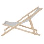 2er Set hellgraue, klappbare Holz-Liegestühle von ECD Germany für Garten und Balkon.