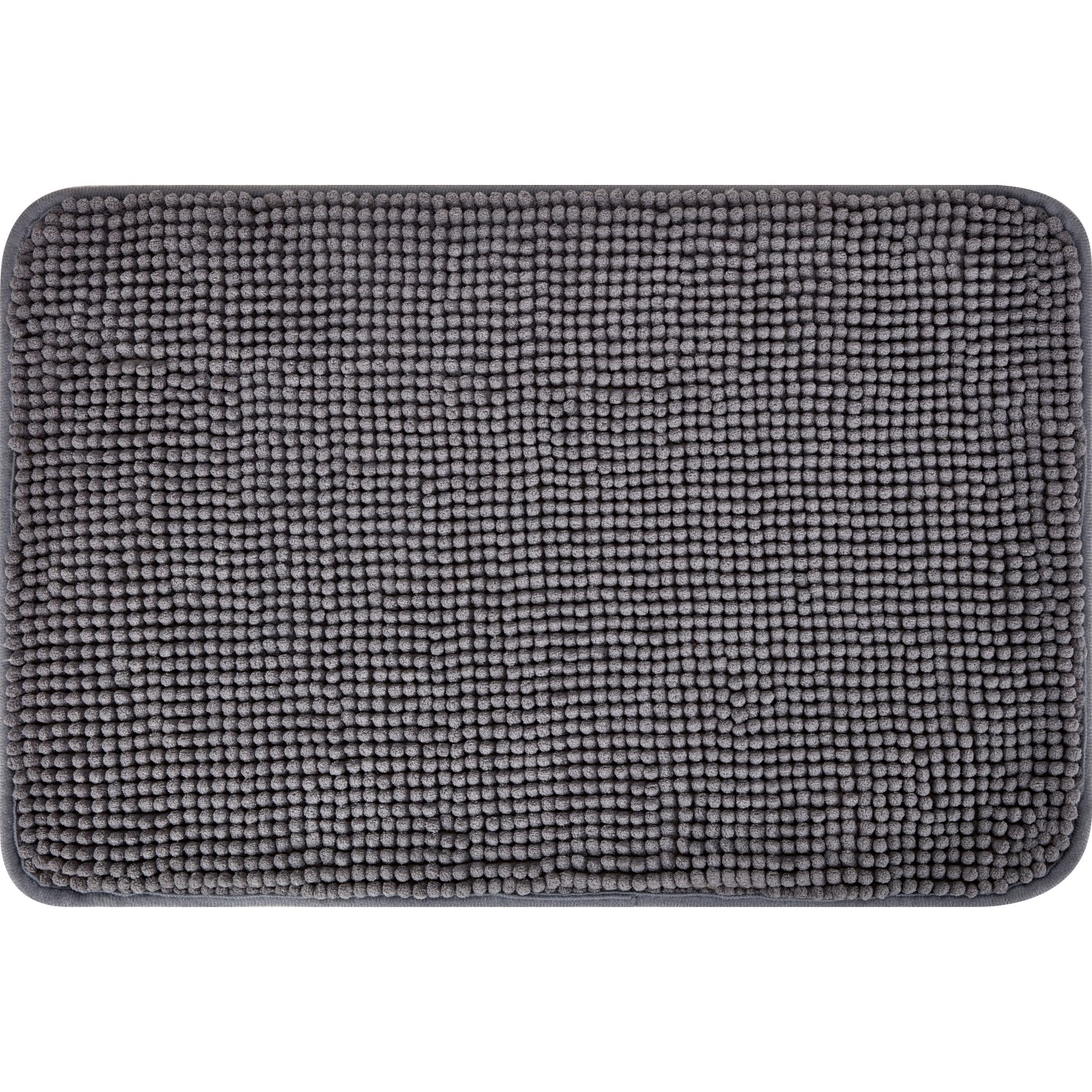 baliv Badematte 40 cm x 60 cm Polyester Dunkelgrau