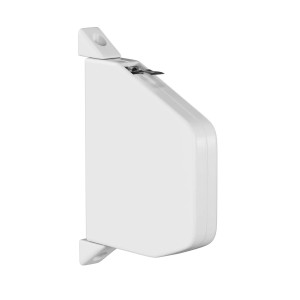 Weißer Rollladen Schnurwickler Aufputz Mini mit Einfädelautomatik.