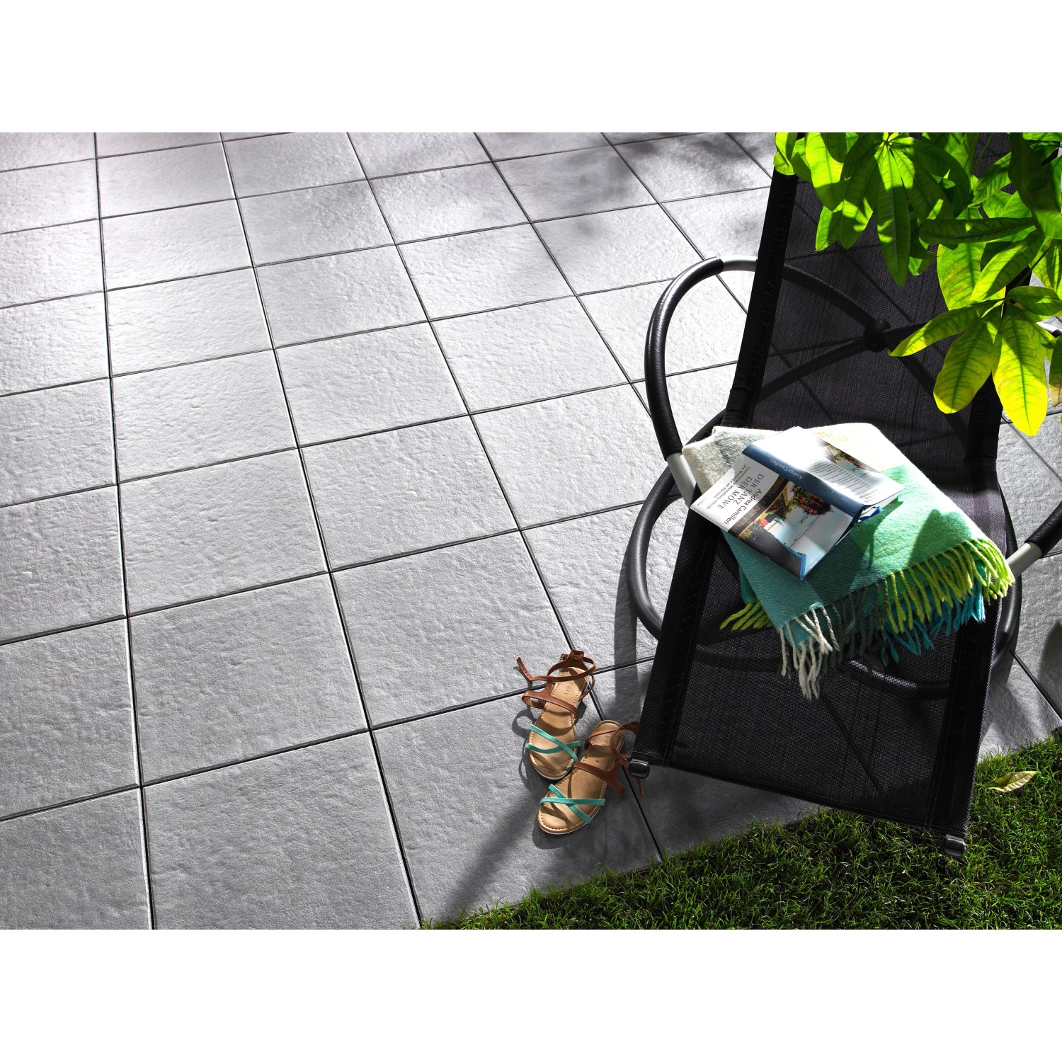 Kann Terrassenplatte Sincera Grau 40 cm x 40 cm x 3,8 cm