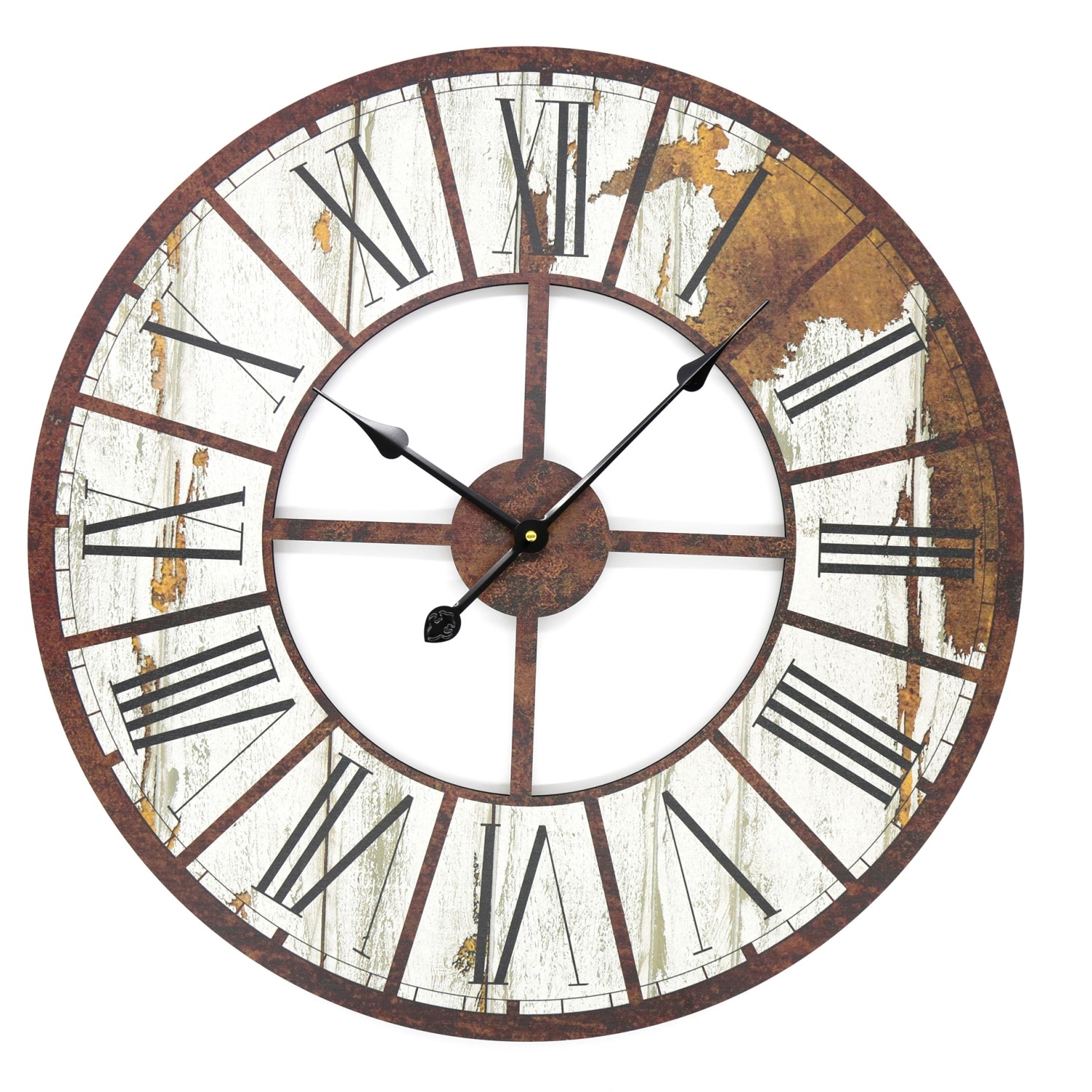 Wall-Art Wanduhr XXL Vintage HDF Ø 70 cm Bunt günstig online kaufen