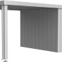 Biohort Seitendach in Silber-Metallic für Gerätehaus Neo, Metallüberdachung.