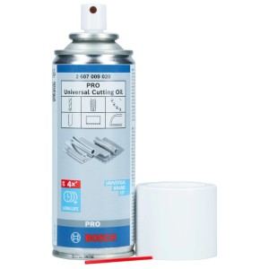 Bosch Universalschneideöl Pro für Bohrer und Sägeblätter, verlängert die Lebensdauer von Zubehör.