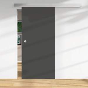 Holzschiebetür in Nebelgrau, 2060x940 mm, Melamindekor. Schiebetür für den Innenbereich.