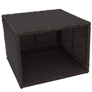 Brauner Canadian Spa Beistelltisch aus Rattan für Whirlpools, 57x57x43cm.