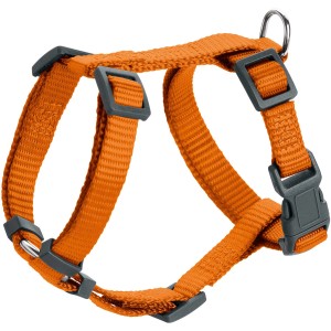 Orangefarbenes Hunter Hundegeschirr London Vario Rapid Gr. M aus robustem Polyestermaterial.
