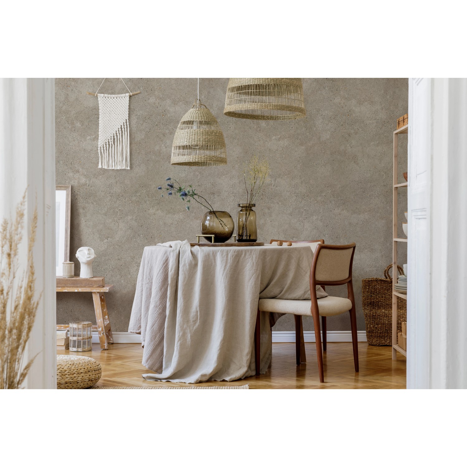 Grosfillex Wandpaneel Element 3D Optik Grigo Brillant im Wohnraum.