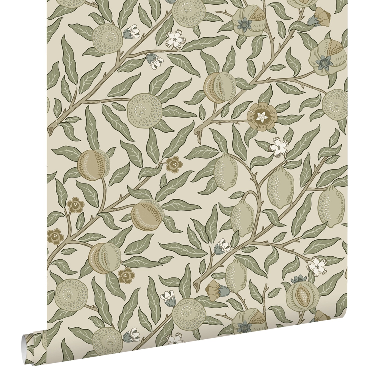 ESTAhome Tapete Exotischen Früchten Und Blättern Olivgrün 50 X 900 Cm 13116 günstig online kaufen