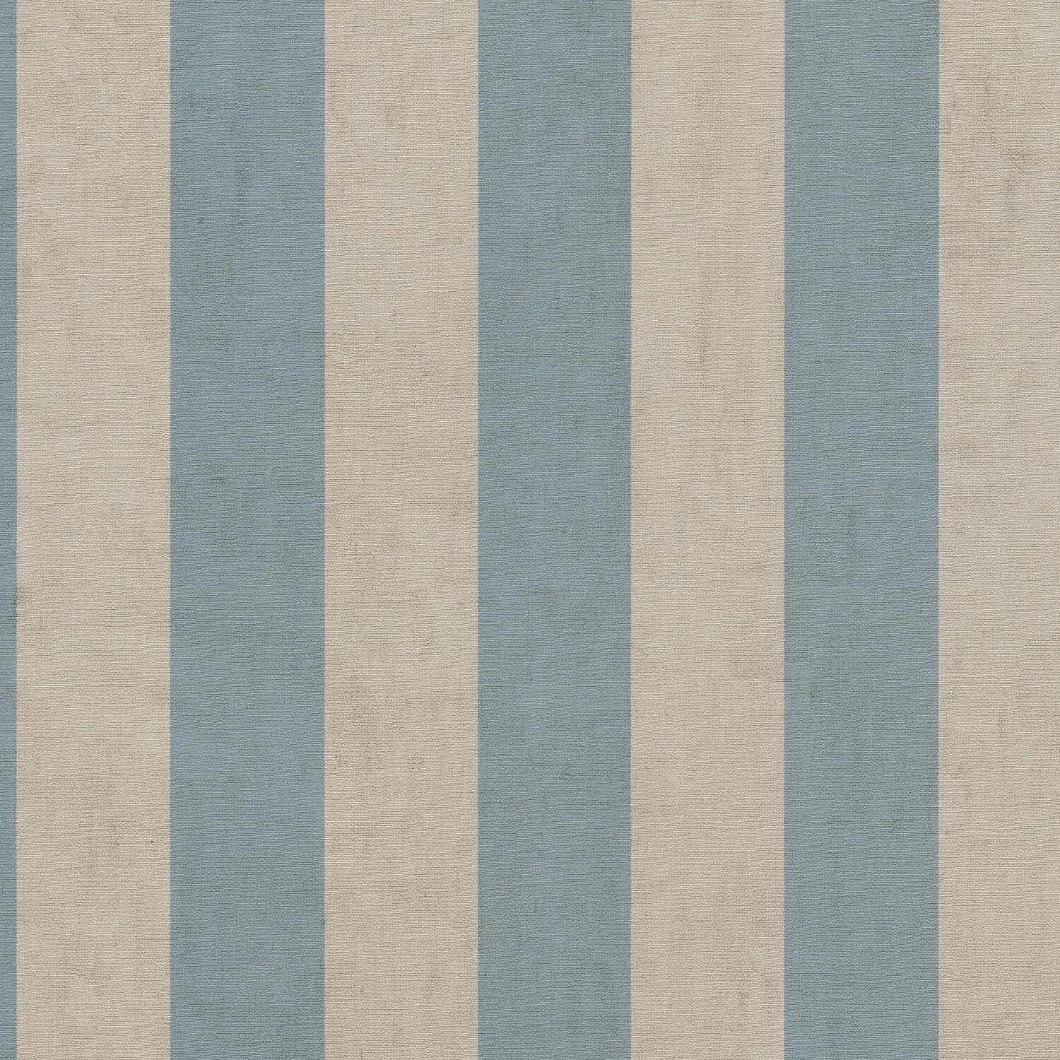 PROFHOME 782263-GU Streifen Tapete Grafisch Matt Grau Pastell-Blau 0,53 m x 10,05 m 5,33 m2