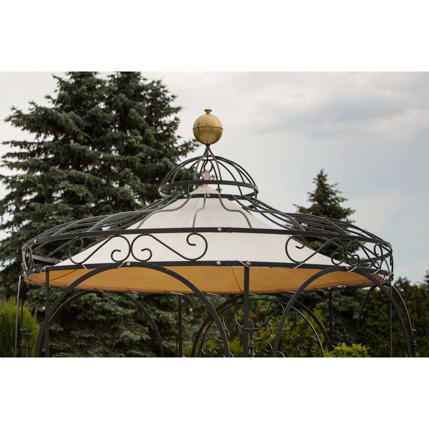 Eleo Sonnensegel Siena, Ø 210 cm, Ecru, passend für Pavillon Siena. Zubehör für Lauben & Pavillons.