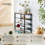 Tectake Schuhregal Wolverhampton Industrial Style Holz und Stahl  75 50 x 30 50 x 69 50 cm Industrial Holz Hell  Eiche Sonoma_2