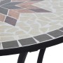 Runder, grauer Siena Garden Gartentisch Stella mit Mosaikmuster, Ø 70 cm.