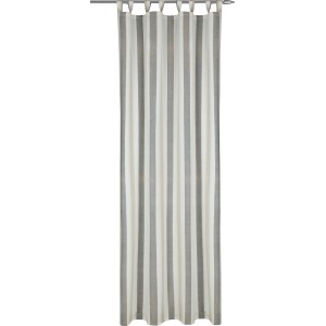 Beiger Schlaufenschal Monika mit Gardinenband, 245x135 cm, für Fensterdekoration.