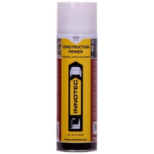 Weiße Innotec Construction Primer 500ml Sprühdose. Grundier-Spray für Metall, Holz, Kunststoff mit hoher Haftung.