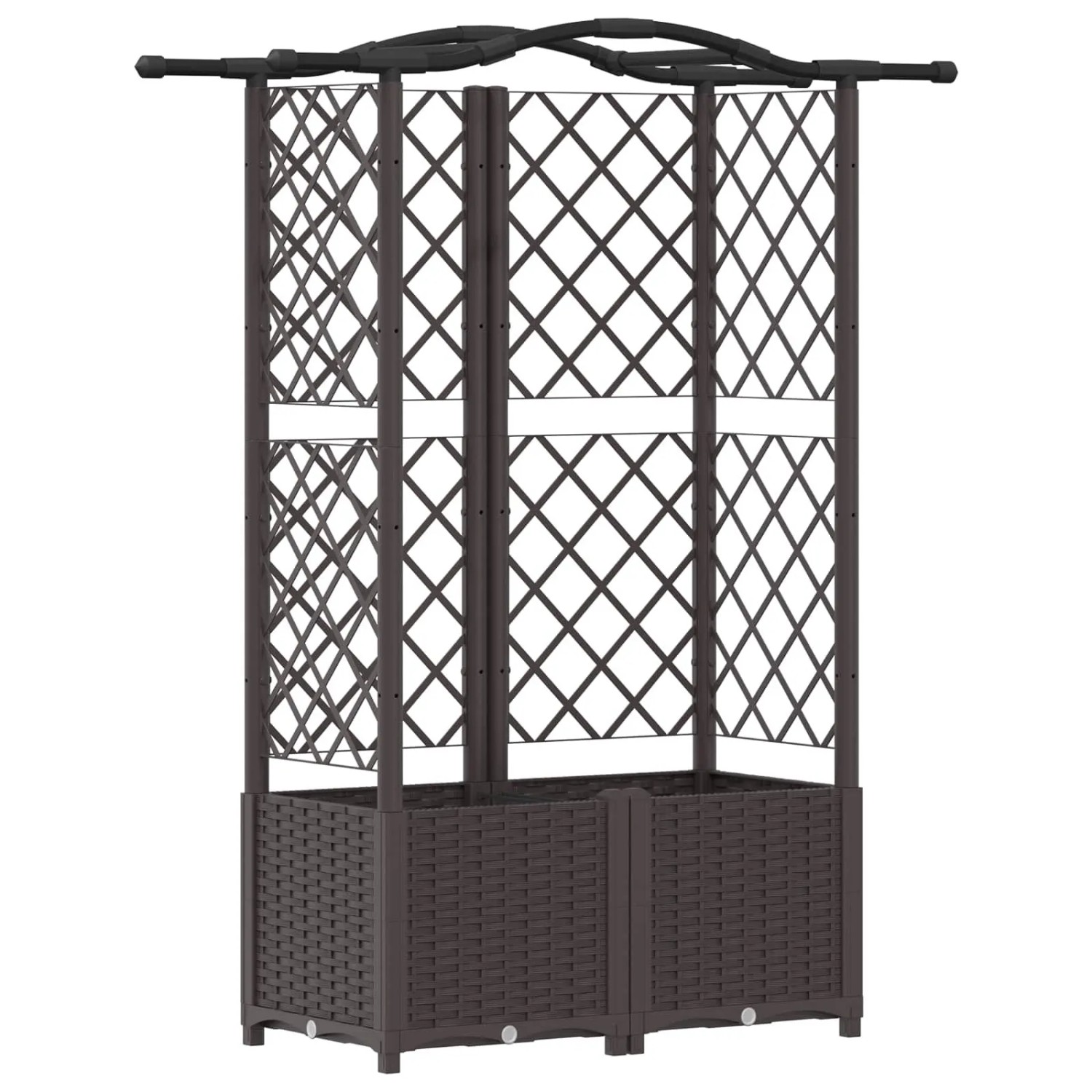 vidaXL Hochbeet mit Rankgitter und Dach Braun 122 x 40 x 141 cm PP 42032512