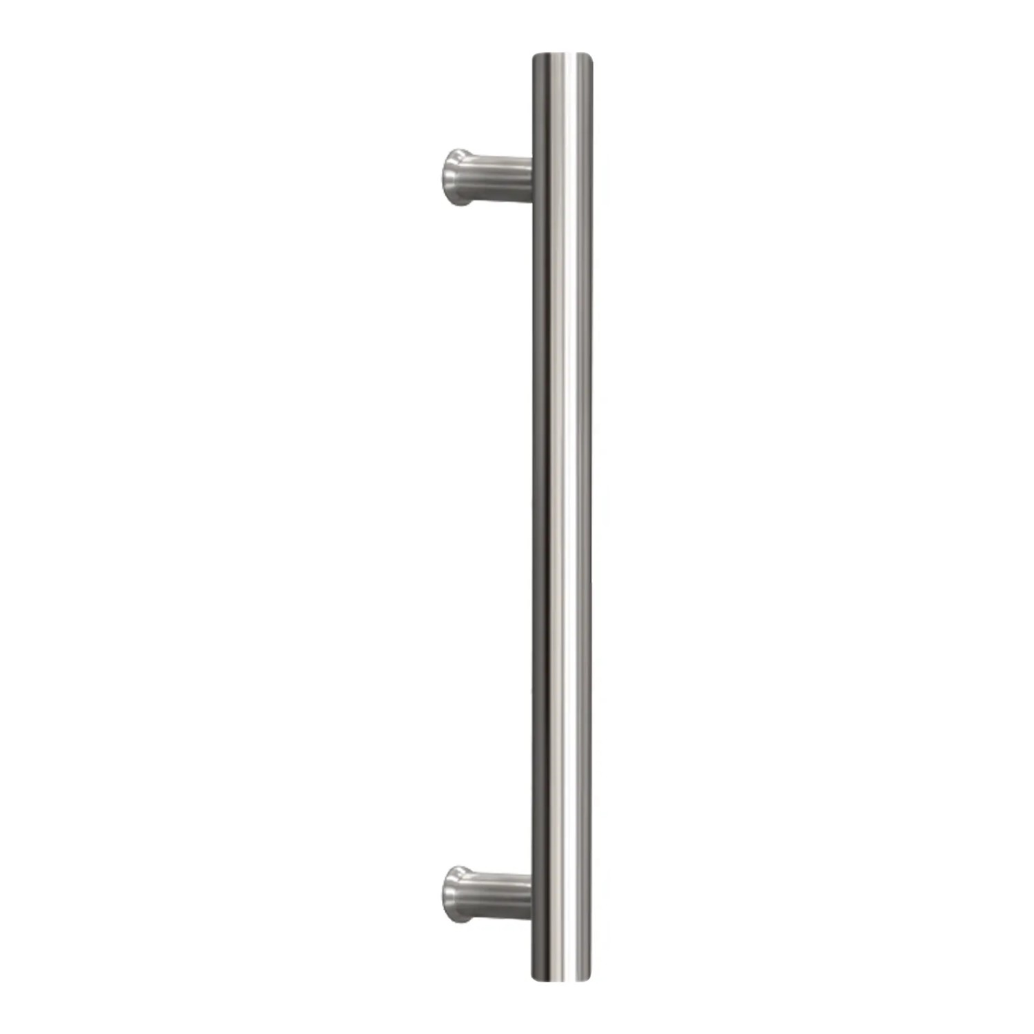 Edelstahl Stangengriff für inova Glasschiebetür, Detailaufnahme.