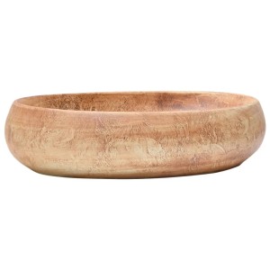 vidaXL Aufsatzwaschbecken Braun Oval 59x40x15 cm Keramik 155079