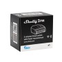 Schwarzer Shelly 2PM Gen3 Rollladenaktor in Verpackung. Smart Home Hausautomation.