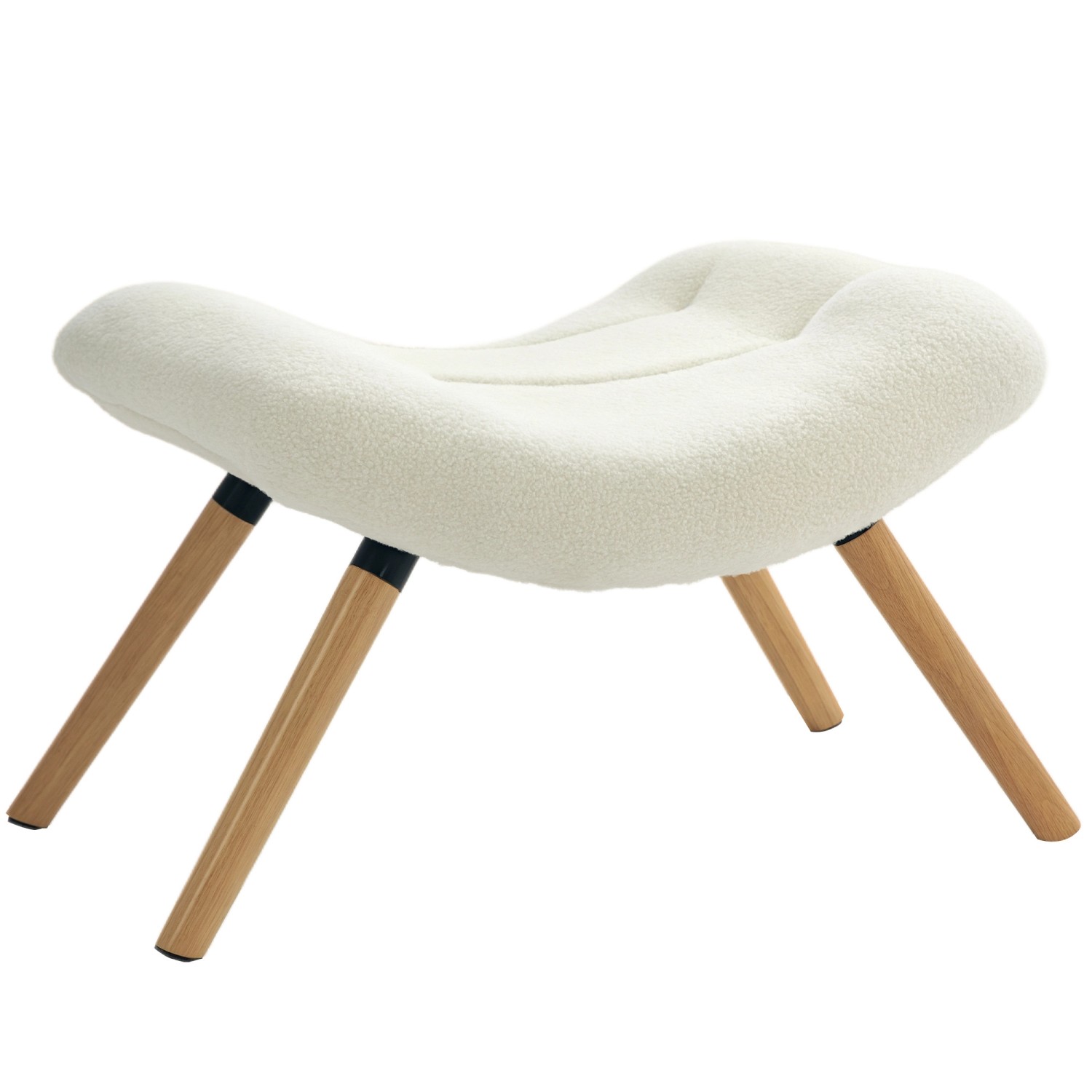 HOMCOM Sitzhocker Polyester Schaumstoff 67L x 45B x 38H cm Cremeweiß