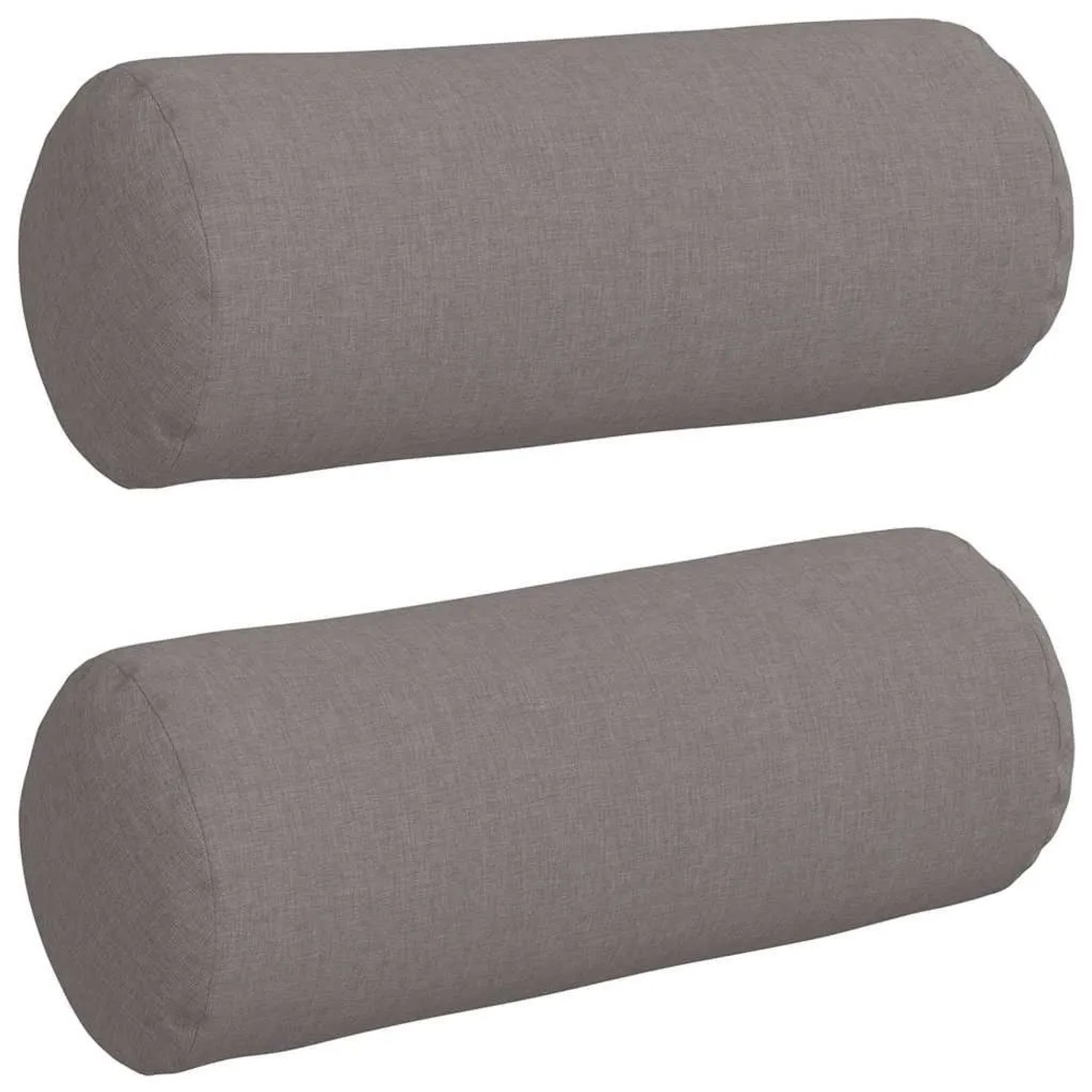vidaXL Bolsterkissen 2 Stück Taupe Ø 15 x 40 cm Stoff 42014274