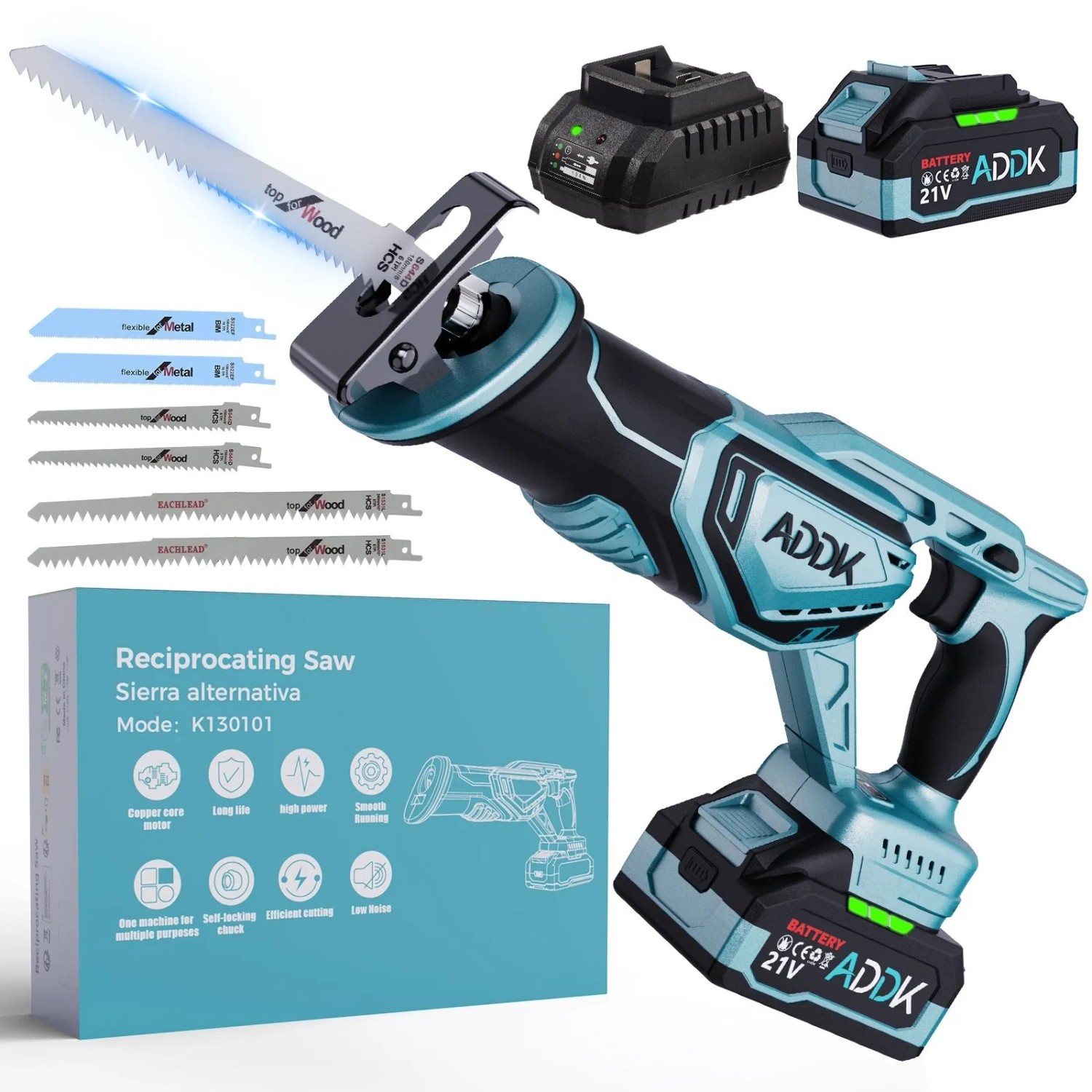 PXloue Akku-Säbelsäge inkl. 6 Sägeblättern 1500-mAh-Akku, 4 Sägeblätter, 2 günstig online kaufen