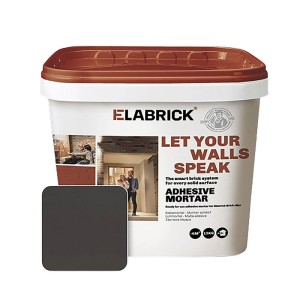 Eimer Elabrick Klebemörtel Graphit, 15 kg, für Verblender. Farbe: Graphit.