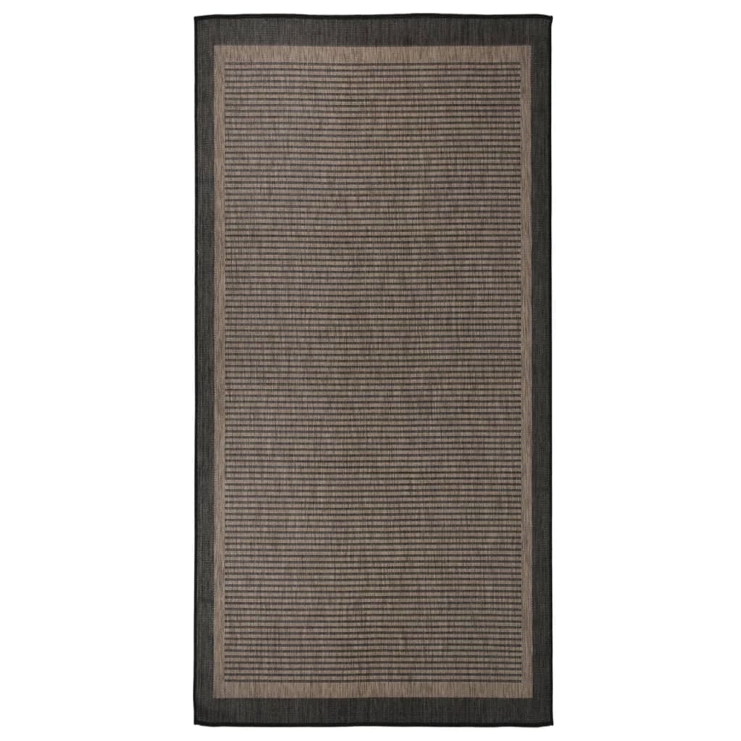 vidaXL Outdoorteppich Flachgewebe 100x200 Cm Dunkelbraun 1124013 günstig online kaufen