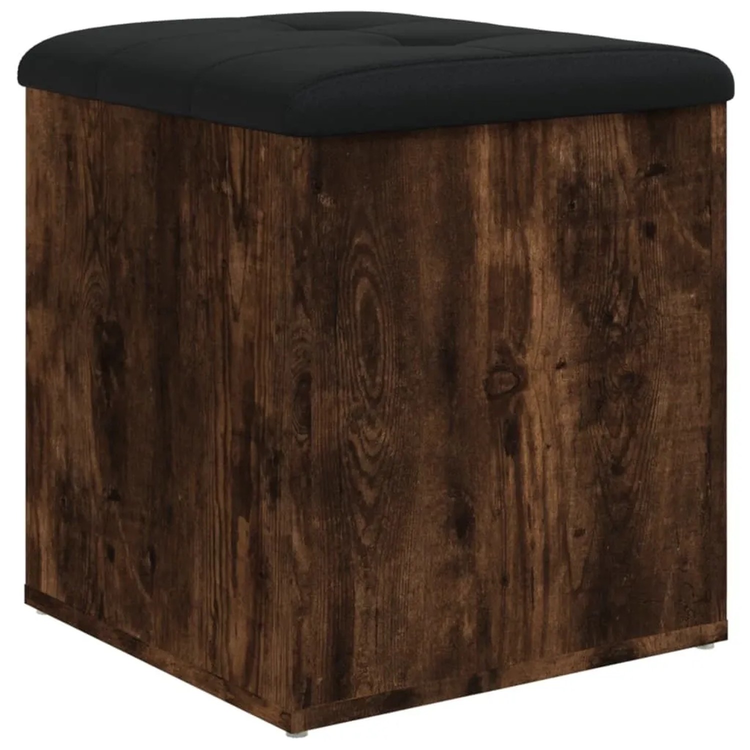 DELUKE Sitzbank JONA Mit Stauraum Räuchereiche 42x42x45cm Aufbewahrungsbank Flurbank Garderobenbank