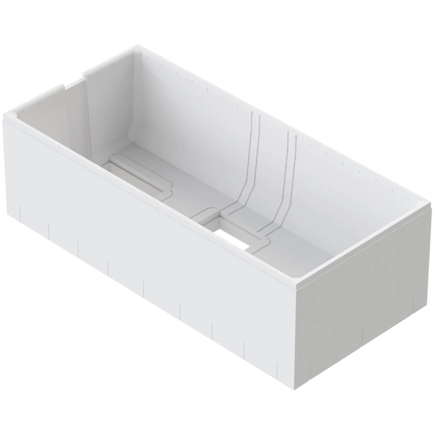 Ottofond Duo Wannenträger für Rechteck-Badewanne, 170x75 cm, Weiß.