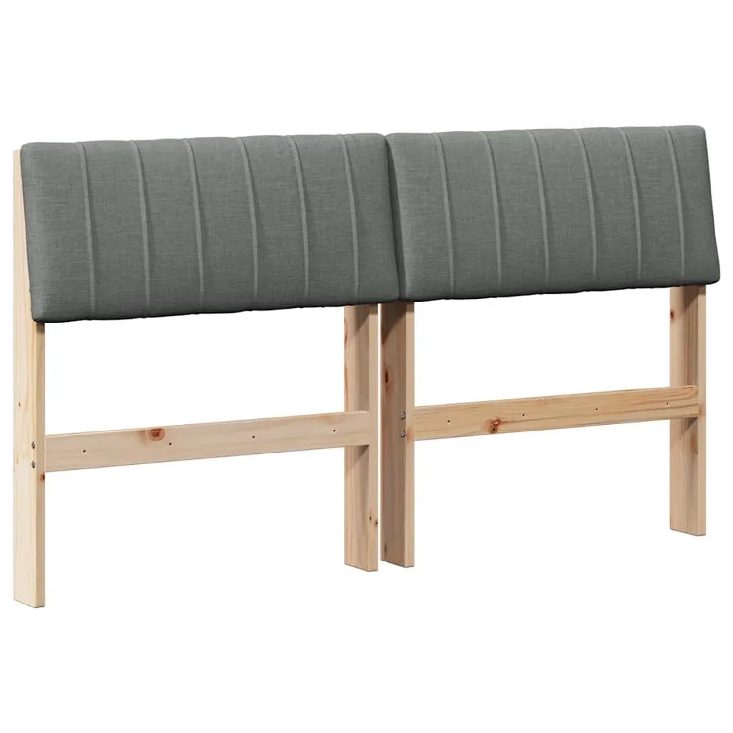 vidaXL Gepolstertes Kopfteil Dunkelgrau 140 cm Massives Kiefernholz 879230