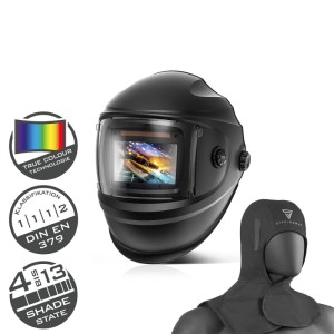 STAHLWERK Automatik Schweißhelm BULLET mit Schweißhaube. Schweißschild für optimalen Schutz beim Schweißen.