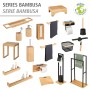 WENKO Bad-Serie Bambusa: Badaccessoires aus Bambus und Stahl, z.B. Aufbewahrungsbox, Regal, WC-Garnitur.
