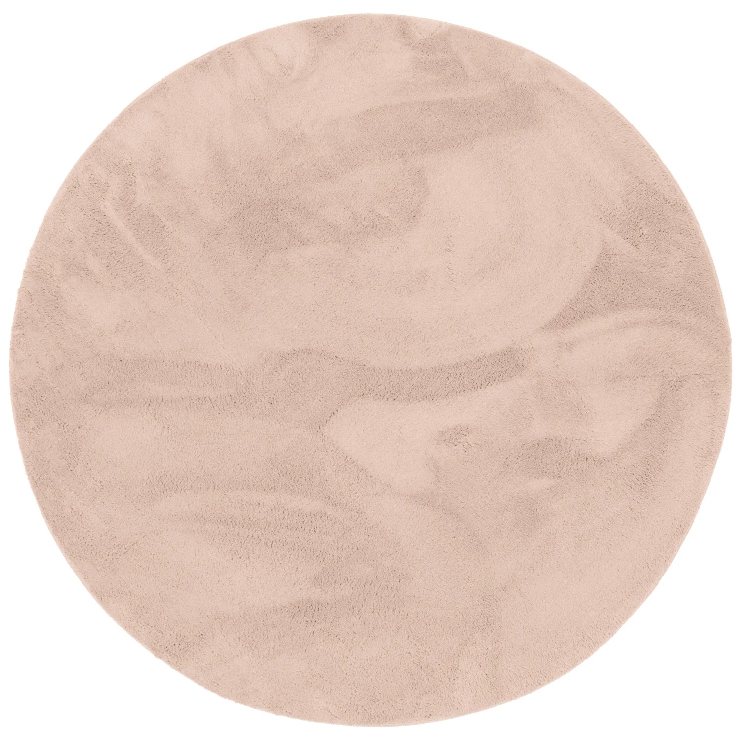 Runder, altrosa Fellteppich (160cm) der Marke Pergamon, super soft und luxuriös.