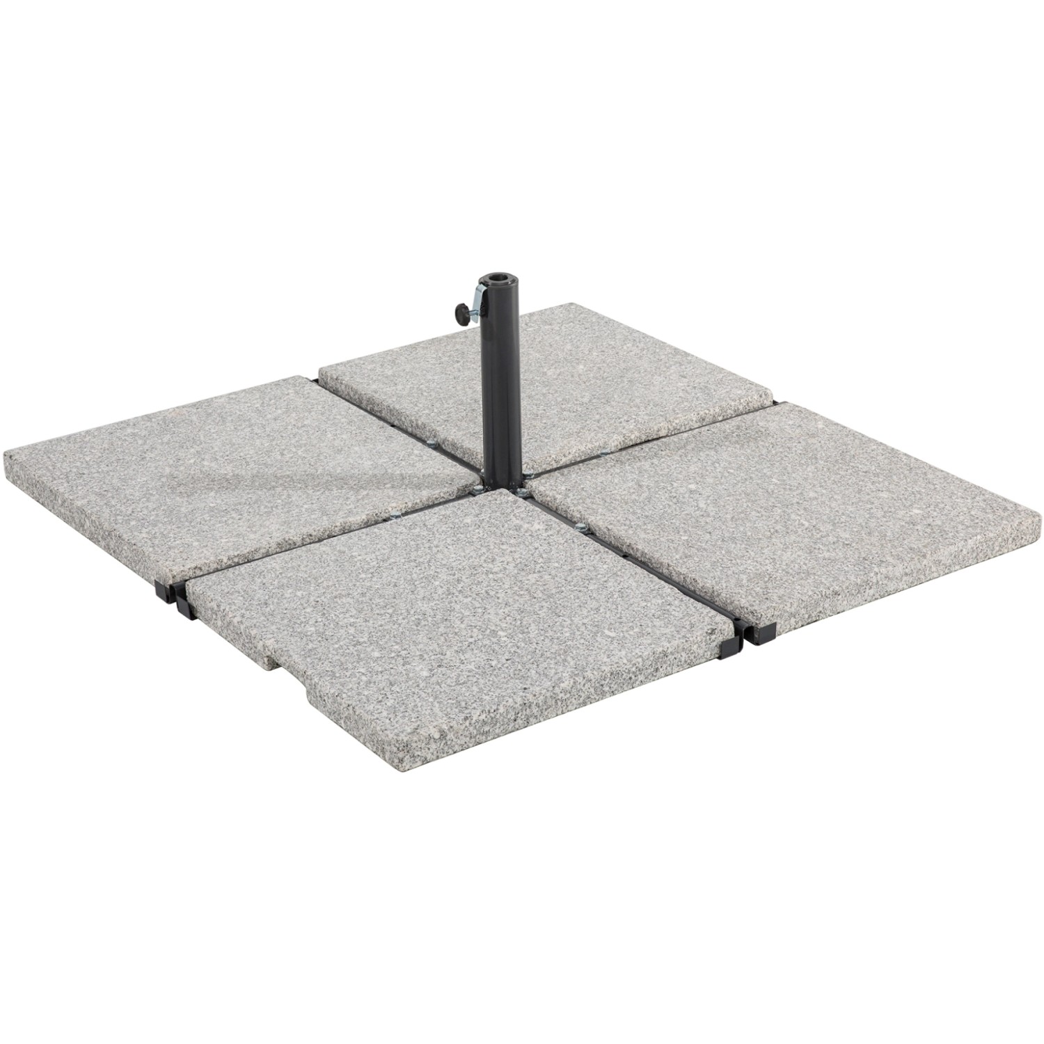 Schneider Plattenständer für Sonnenschirme, anthrazitgrau, mit vier Betonplatten.