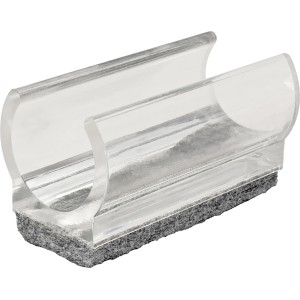 Wagner Klemmschalengleiter EH 0693 für Rundrohre, Ø 2,2 cm, transparent, 4er-Set.