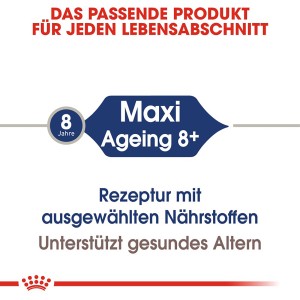 Royal Canin Maxi Ageing 8+ Hunde-Trockenfutter für ältere Hunde ab 8 Jahren.