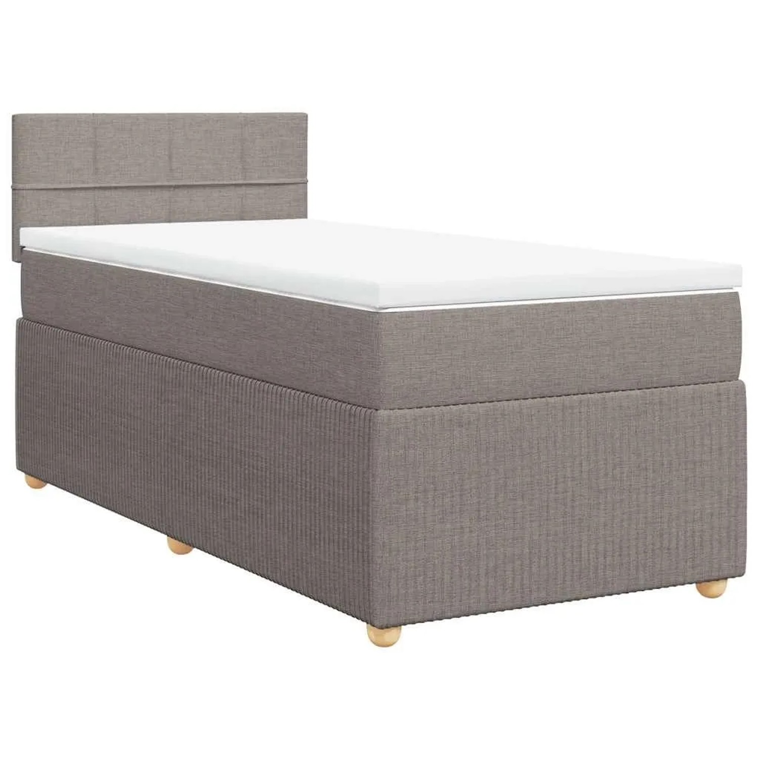 vidaXL Boxspringbett mit Matratze Taupe 80x200 cm Stoff 3287287 günstig online kaufen