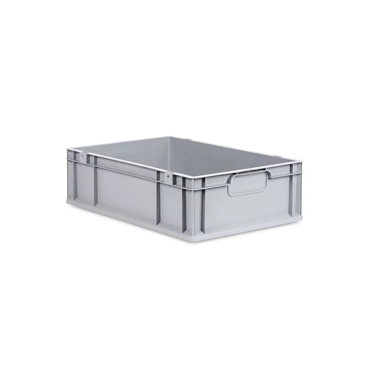 Graue PROREGAL Eurobox 40x60 cm mit Deckel, Kunststoff Aufbewahrungsbox für Lager und Transport.