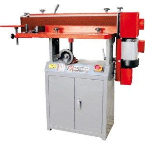 Holzmann KOS2510N Kanteschleifmaschine 400V mit Unterschrank, Schleifband und Zubehör.