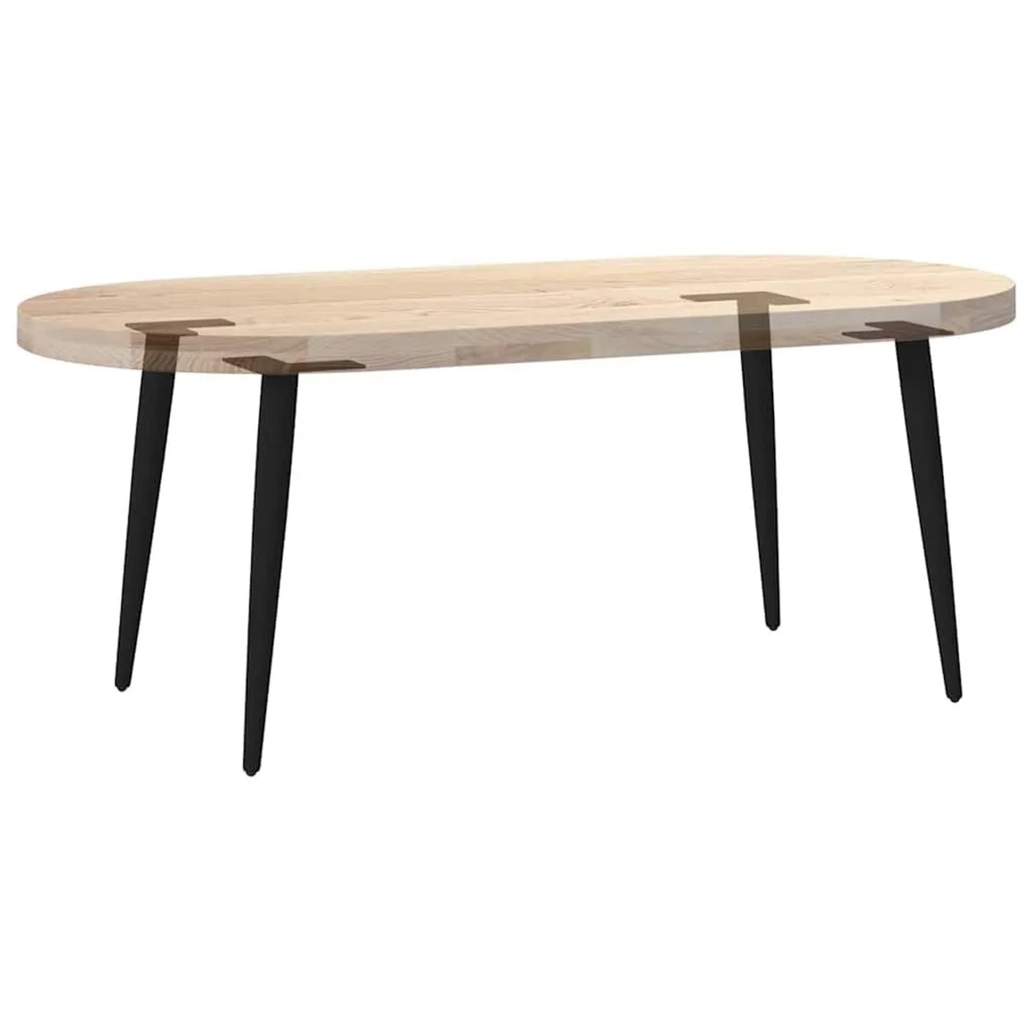 Set aus 4 konischen, schwarzen vidaXL Couchtischbeinen aus Stahl, 30-31 cm hoch.