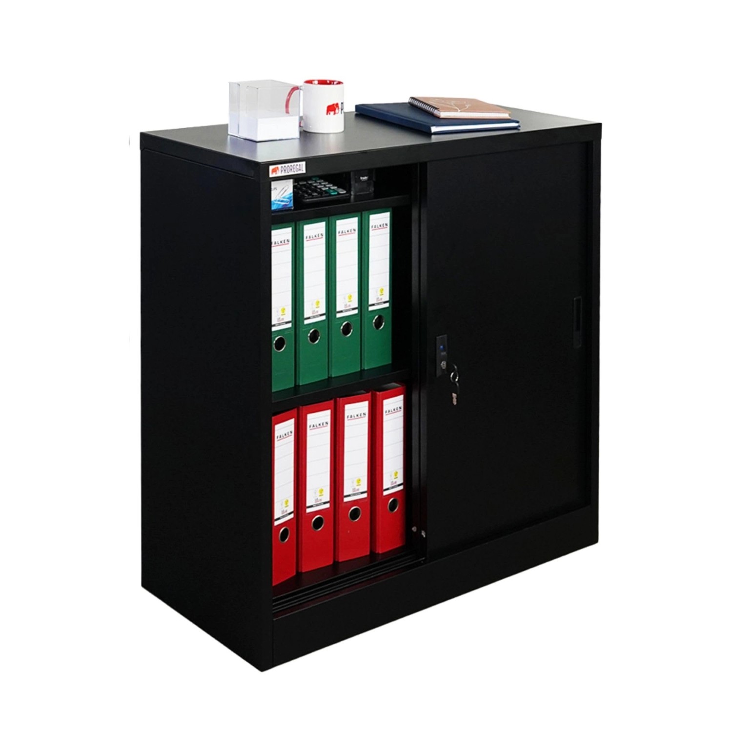 PROREGAL Aktenschrank ELEPHANT Mit Abschließbaren Schiebetüren HxBxT 90x90x günstig online kaufen