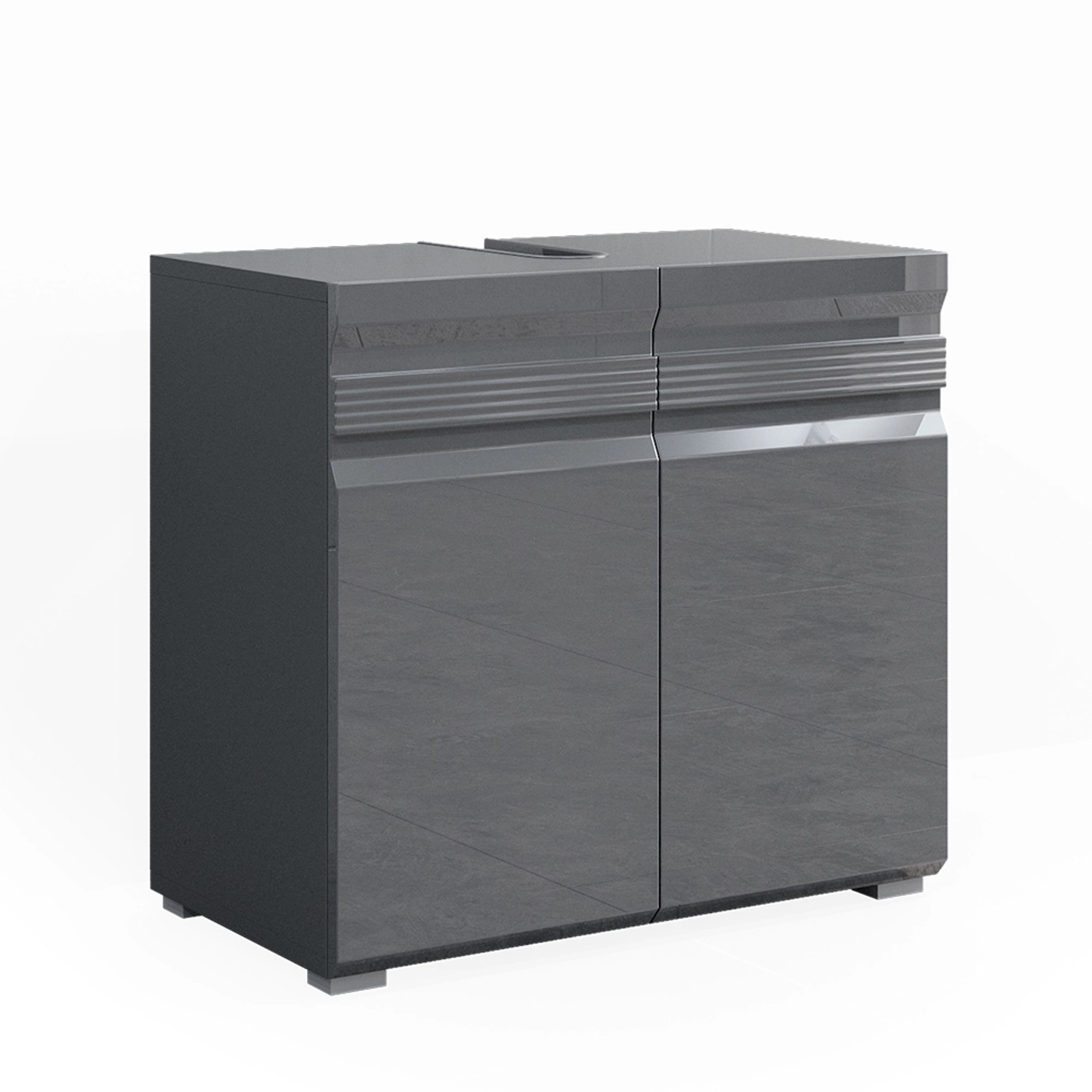 Vicco Waschbeckenunterschrank Fredd, Anthrazit Hochglanz, 60 x 56 cm günstig online kaufen