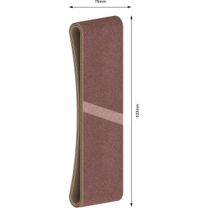 Bosch Schleifband Pro, 75x533mm, Korn 60, 3er-Set für Bandschleifer.