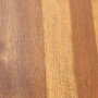 Tischplatte Esra aus Akazie in Cognac, Baumkante, Holzmaserung sichtbar.